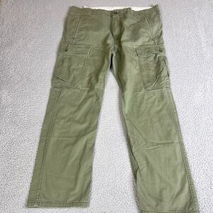 Levi Strauss Cargo Pant Men 38x30 Green Slim Straight Stretch Utility Streetwear